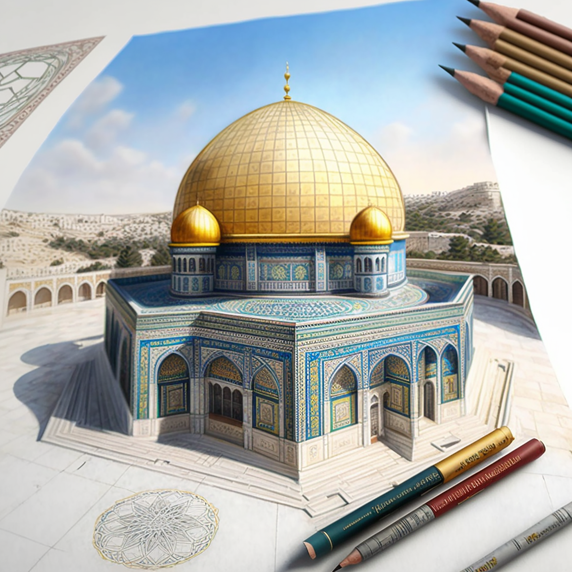 3101-Temple Mount in Jerusalem, coloring book