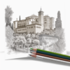 3201-The Alhambra in Granada Spain, coloring book